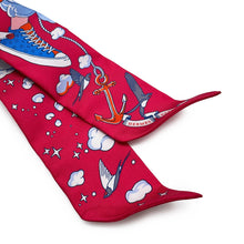 Load image into Gallery viewer, HERMES HERMES Twilly &quot;My Cloud&quot; Fuchsia/Blue/MultiH063900S Silk100%
