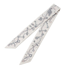将图像加载到图库查看器中，HERMES Twilly 《Recreapore》 Blanc/GrisH063871S Silk100%
