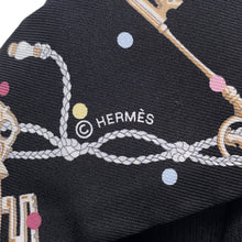 将图像加载到图库查看器中，HERMES Twilly 《Recreapore》 Noir/BeigeH063871S Silk100%
