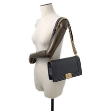 Load image into Gallery viewer, CHANEL Boy Chanel ChainShoulder Bag Dark GrayA67086 Lambskin
