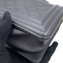 Load image into Gallery viewer, CHANEL Boy Chanel ChainShoulder Bag Dark GrayA67086 Lambskin
