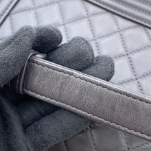 Load image into Gallery viewer, CHANEL Boy Chanel ChainShoulder Bag Dark GrayA67086 Lambskin
