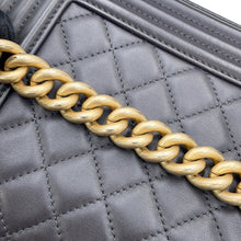 Load image into Gallery viewer, CHANEL Boy Chanel ChainShoulder Bag Dark GrayA67086 Lambskin
