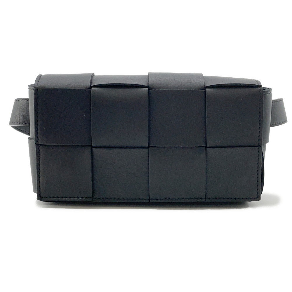 Bottega Veneta Maxi INTRECCIATO Cassette Belt Bag Black668572 Leather
