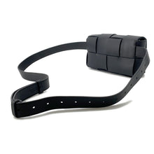 将图像加载到图库查看器中，Bottega Veneta Maxi INTRECCIATO Cassette Belt Bag Black668572 Leather
