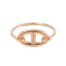 将图像加载到图库查看器中，HERMES Chaine d&#39;Ancre Rondo Ring Size 52/#12 18K Pink Gold
