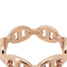 Load image into Gallery viewer, HERMES Chaine d&#39;Ancre Anchene Ring Size PM/52/#12 18K Pink Gold
