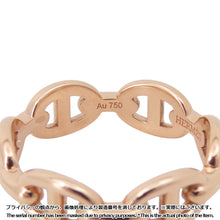 将图像加载到图库查看器中，HERMES Chaine d&#39;Ancre Anchene Ring Size PM/52/#12 18K Pink Gold
