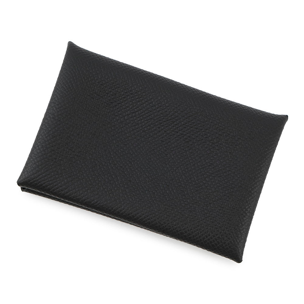 HERMES Calvi Black Epsom
