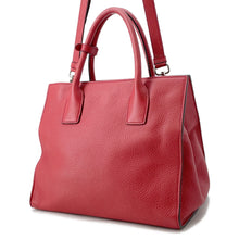 将图像加载到图库查看器中，PRADA Vitello Dyno 2-Way Handbag RedBN2693 Leather
