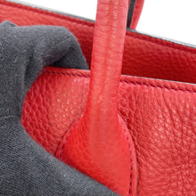 将图像加载到图库查看器中，PRADA Vitello Dyno 2-Way Handbag RedBN2693 Leather
