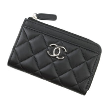 将图像加载到图库查看器中，CHANEL Matelasse card holder BlackAP4197 Lambskin

