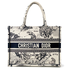 将图像加载到图库查看器中，Dior Book Tote Zodiac White/BlackM1296ZRHZ_M06E Canvas Size Medium
