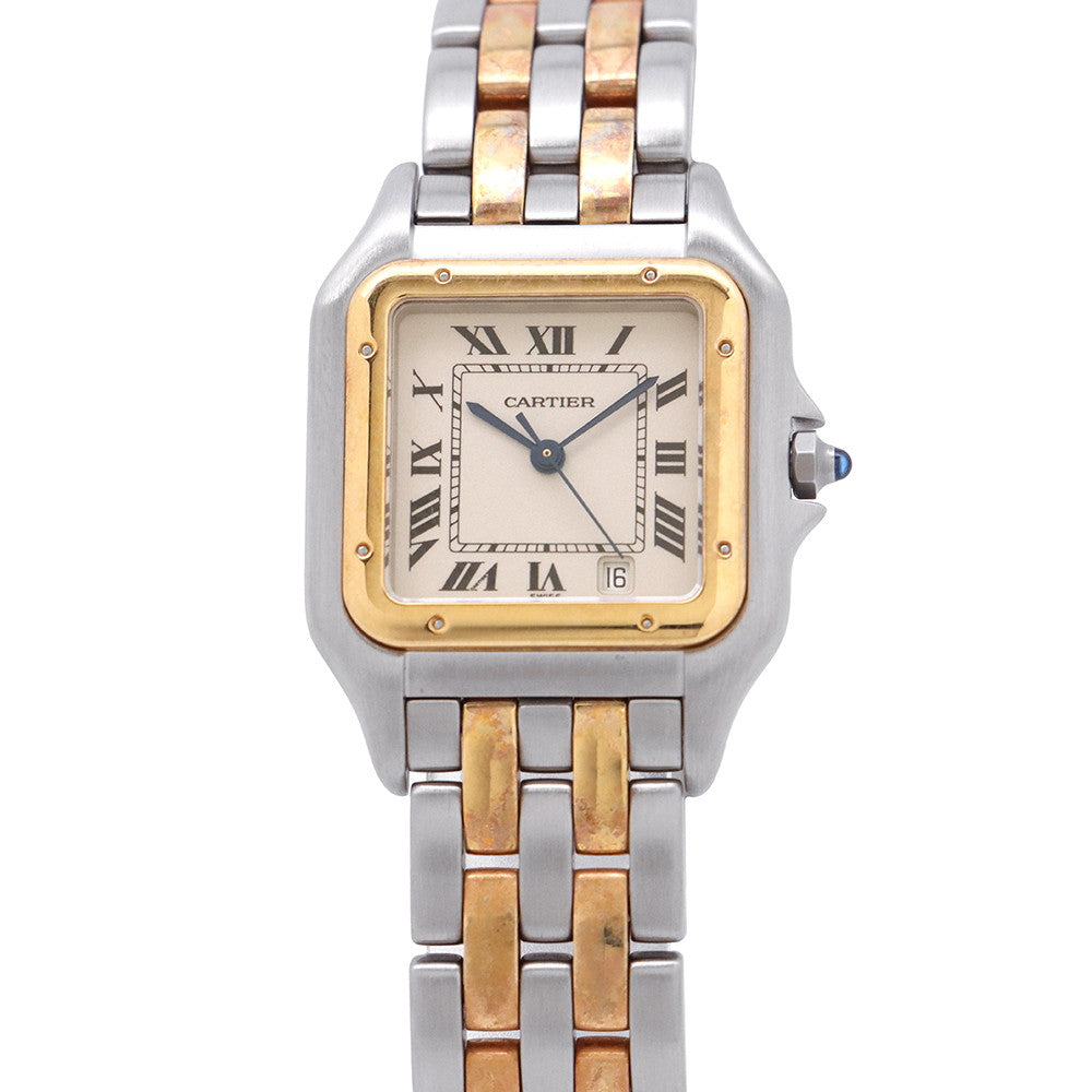 CARTIER PANTHERE MM H26.8mm×W26.5mm Stainless Steel K18YG Ivory DialW25028B6