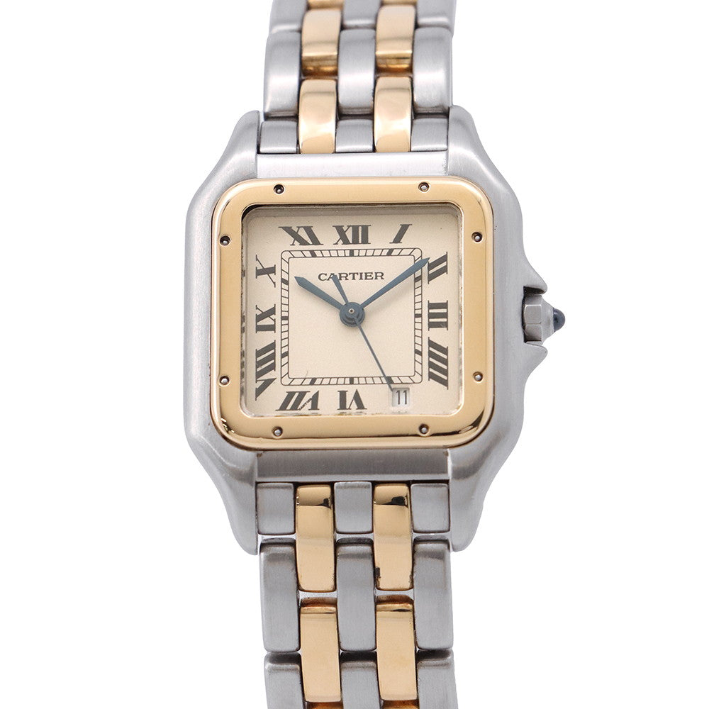 CARTIER PANTHERE MM 2 Row H26.8mm×W26.5mm Stainless Steel K18YG Ivory DialW25028B6