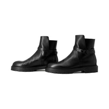 将图像加载到图库查看器中，HERMES Jeff short boots Black Leather Size 41
