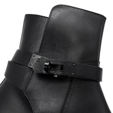 将图像加载到图库查看器中，HERMES Jeff short boots Black Leather Size 41
