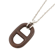 将图像加载到图库查看器中，HERMES Chaine d&#39;Ancre Vulcanium Necklace Dark Brown Gold Plated Vulcanium
