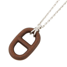 将图像加载到图库查看器中，HERMES Chaine d&#39;Ancre Vulcanium Necklace Dark Brown Gold Plated Vulcanium
