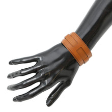 将图像加载到图库查看器中，HERMES Etrivière Babor Bracelet Size T5 Gold Tadelakt Leather
