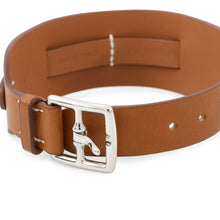 将图像加载到图库查看器中，HERMES Etrivière Babor Bracelet Size T5 Gold Tadelakt Leather
