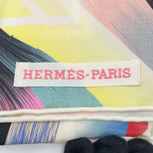Load image into Gallery viewer, HERMES Carre Kyoto Marble Whip and Grip Marble Silk Whip and Grip Size 90 Multicolor Silk100%
