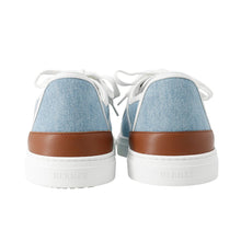 将图像加载到图库查看器中，HERMES Get sneakers White/Blue Toile H Maxi Calf Leather Size 43
