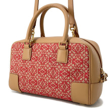将图像加载到图库查看器中，LOEWE Amazona 23 Anagram Beige/RedA039N07X03 Canvas Leather Size 23
