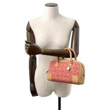 将图像加载到图库查看器中，LOEWE Amazona 23 Anagram Beige/RedA039N07X03 Canvas Leather Size 23

