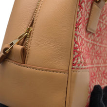 将图像加载到图库查看器中，LOEWE Amazona 23 Anagram Beige/RedA039N07X03 Canvas Leather Size 23
