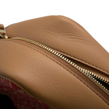 将图像加载到图库查看器中，LOEWE Amazona 23 Anagram Beige/RedA039N07X03 Canvas Leather Size 23
