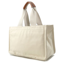 将图像加载到图库查看器中，LOEWE Paula Ibiza Tote Bag Ivory/Blue Canvas Leather
