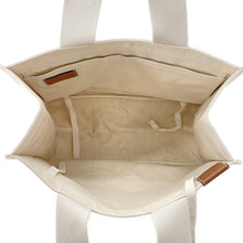 将图像加载到图库查看器中，LOEWE Paula Ibiza Tote Bag Ivory/Blue Canvas Leather
