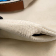 将图像加载到图库查看器中，LOEWE Paula Ibiza Tote Bag Ivory/Blue Canvas Leather
