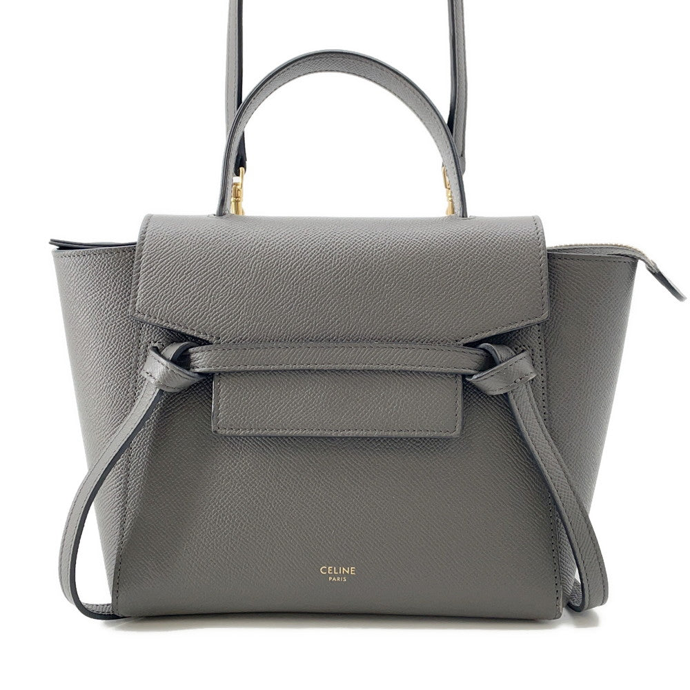 CELINE Belt bag Gray189003 Leather Size Nano
