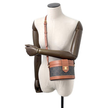 Load image into Gallery viewer, CELINE Triomphe Tambour Shoulder Bag Tan195192 PVC Leather Size Medium
