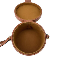 Load image into Gallery viewer, CELINE Triomphe Tambour Shoulder Bag Tan195192 PVC Leather Size Medium
