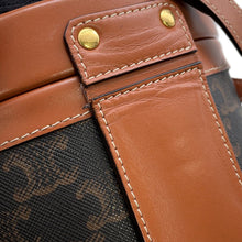 Load image into Gallery viewer, CELINE Triomphe Tambour Shoulder Bag Tan195192 PVC Leather Size Medium
