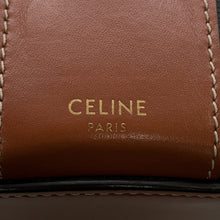 将图像加载到图库查看器中，CELINE Triomphe Tambour Shoulder Bag Tan195192 PVC Leather Size Medium
