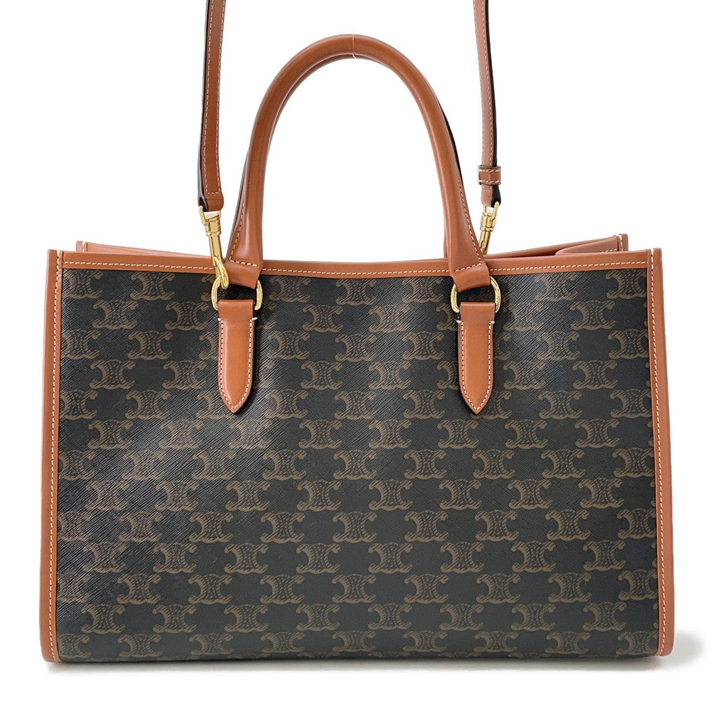 CELINE Triomphe Horizontal Cabas Tan199742BZJ.04LU PVC Leather