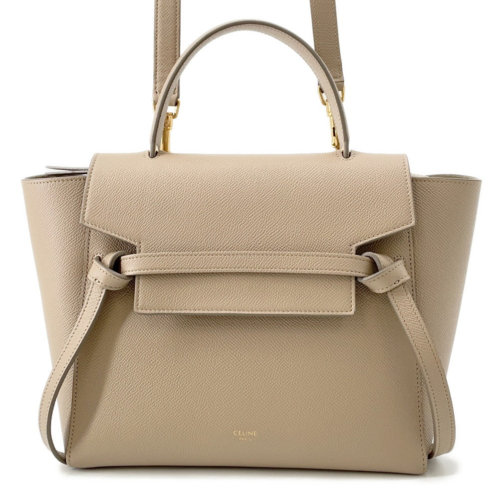 CELINE Belt bag Beige189153 Leather Size micro