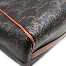 将图像加载到图库查看器中，CELINE Triomphe Vertical Travel Bag Black/Tan194822 PVC Leather
