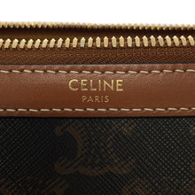 将图像加载到图库查看器中，CELINE Triomphe Vertical Travel Bag Black/Tan194822 PVC Leather

