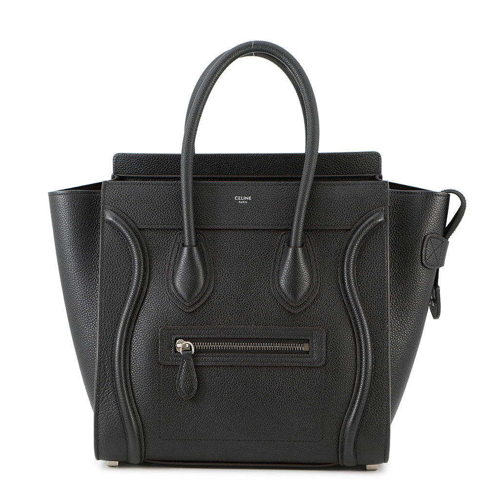 CELINE Luggage Shopper Handbag Black189793 Leather Size micro