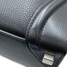 将图像加载到图库查看器中，CELINE Luggage Shopper Handbag Black189793 Leather Size micro
