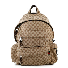将图像加载到图库查看器中，GUCCI Runway Model GG Canvas Backpack Beige800182 Canvas Size Large
