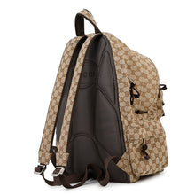 将图像加载到图库查看器中，GUCCI Runway Model GG Canvas Backpack Beige800182 Canvas Size Large
