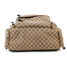 将图像加载到图库查看器中，GUCCI Runway Model GG Canvas Backpack Beige800182 Canvas Size Large
