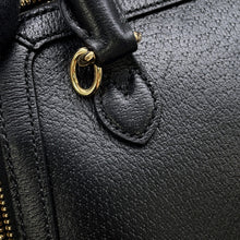 将图像加载到图库查看器中，GUCCI Horsebit 2WAY Handbag Adidas collaboration Black677212 Leather
