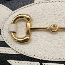 将图像加载到图库查看器中，GUCCI Horsebit 2WAY Handbag Adidas collaboration Black677212 Leather
